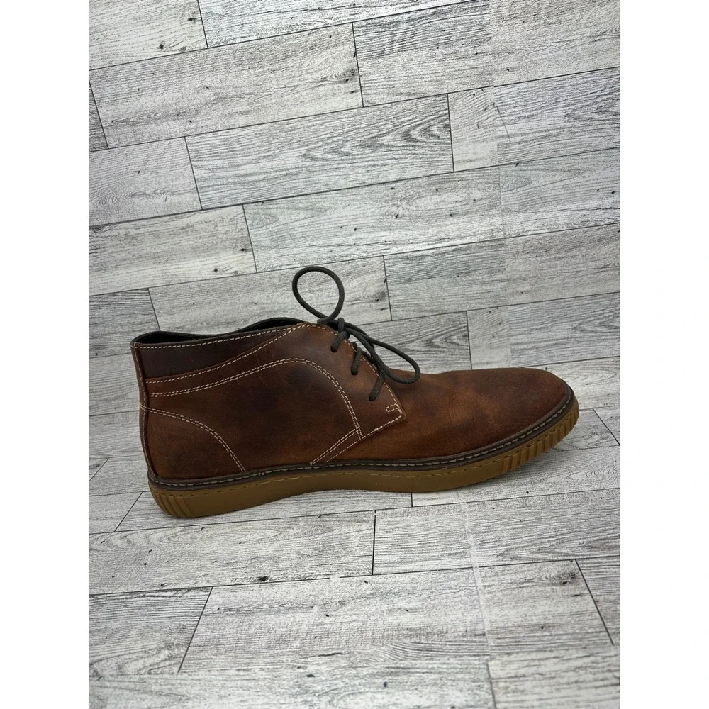 Johnston & Murphy Mens Brown Leather Chukka Boots Lace Up Shoes Size‎ 10.5